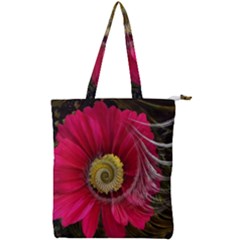 Fantasy Flower Fractal Blossom Double Zip Up Tote Bag