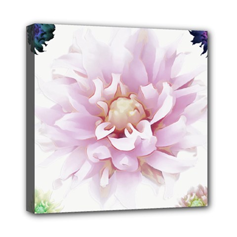 Abstract Transparent Image Flower Mini Canvas 8  X 8  (stretched) by Wegoenart