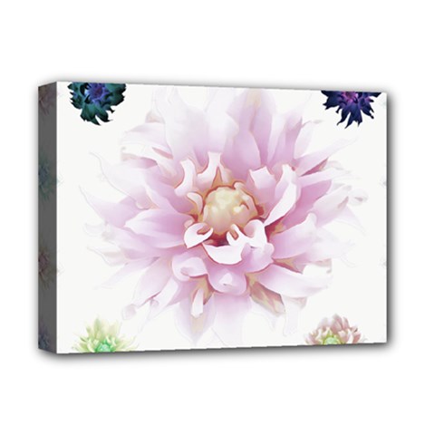 Abstract Transparent Image Flower Deluxe Canvas 16  X 12  (stretched)  by Wegoenart