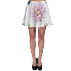 Abstract Transparent Image Flower Skater Skirt by Wegoenart