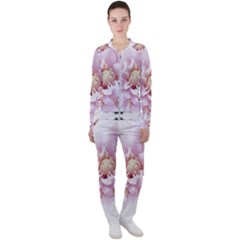 Abstract Transparent Image Flower Casual Jacket And Pants Set by Wegoenart