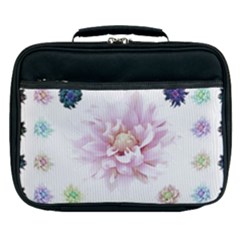 Abstract Transparent Image Flower Lunch Bag