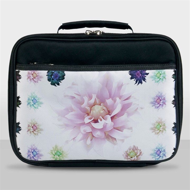 Abstract Transparent Image Flower Lunch Bag