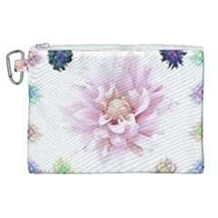 Abstract Transparent Image Flower Canvas Cosmetic Bag (xl)