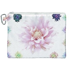 Abstract Transparent Image Flower Canvas Cosmetic Bag (xxl) by Wegoenart