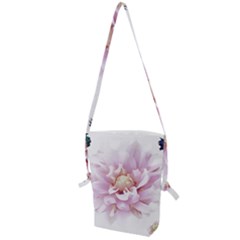 Abstract Transparent Image Flower Folding Shoulder Bag