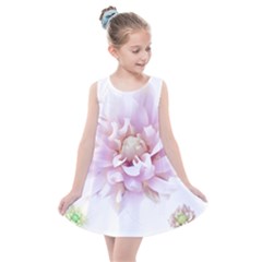 Abstract Transparent Image Flower Kids  Summer Dress by Wegoenart