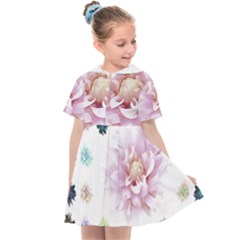 Abstract Transparent Image Flower Kids  Sailor Dress