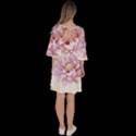 Abstract Transparent Image Flower Velour Kimono Dress View4