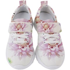 Abstract Transparent Image Flower Kids  Velcro Strap Shoes