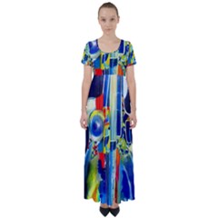 Twilight Bass No  2 High Waist Short Sleeve Maxi Dress by Azure