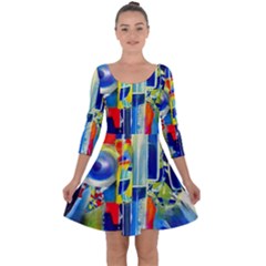 Twilight Bass No  2 Quarter Sleeve Skater Dress