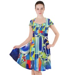 Twilight Bass No  2 Cap Sleeve Midi Dress by Azure