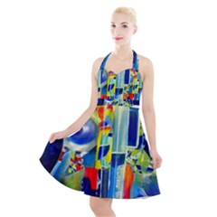 Twilight Bass No  2 Halter Party Swing Dress 