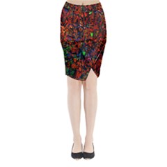 Dance  Of The  Forest 1 Midi Wrap Pencil Skirt