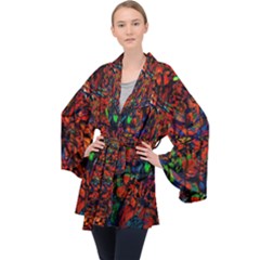 Dance  Of The  Forest 1 Velvet Kimono Robe