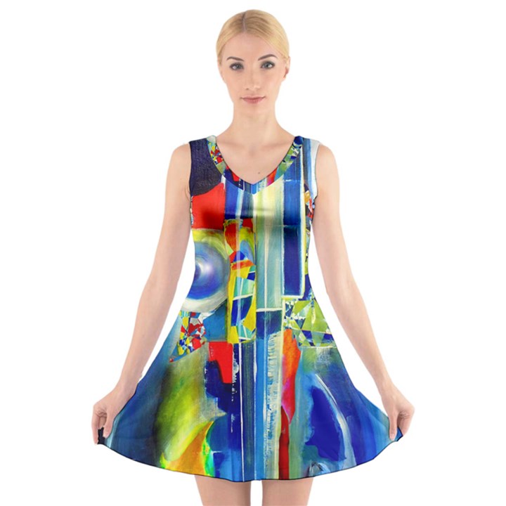 Twilight Bass No 2 F V-Neck Sleeveless Dress