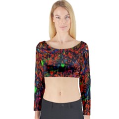 Dance  Of The  Forest 1 Long Sleeve Crop Top by Azure