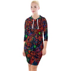 Dance  Of The  Forest 1 Quarter Sleeve Hood Bodycon Dress