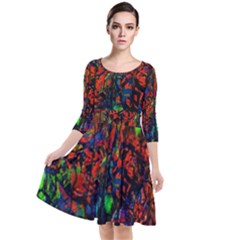 Dance  Of The  Forest 1 Quarter Sleeve Waist Band Dress