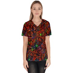 Dance  Of The  Forest 1 Women s V-neck Scrub Top by Azure