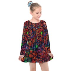 Dance  Of The  Forest 1 Kids  Long Sleeve Dress