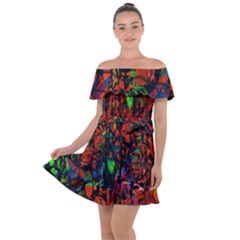 Dance  Of The  Forest 1 Off Shoulder Velour Dress