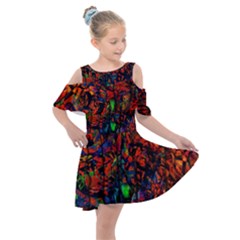 Dance  Of The  Forest 1 Kids  Shoulder Cutout Chiffon Dress