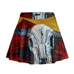 Skull 2 Mini Flare Skirt