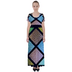 Stained Glass Soul High Waist Short Sleeve Maxi Dress