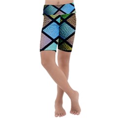 Stained Glass Soul Kids  Lightweight Velour Cropped Yoga Leggings