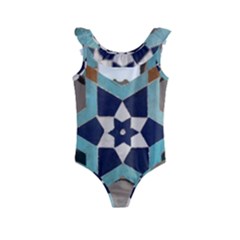 Cornflower Blues Kids  Frill Swimsuit