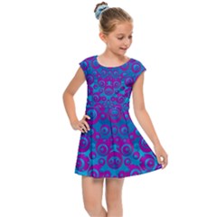 The Eyes Of Freedom In Polka Dot Kids  Cap Sleeve Dress by pepitasart