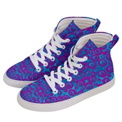 The Eyes Of Freedom In Polka Dot Men s Hi-top Skate Sneakers by pepitasart