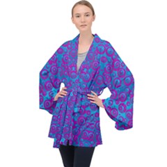 The Eyes Of Freedom In Polka Dot Velvet Kimono Robe