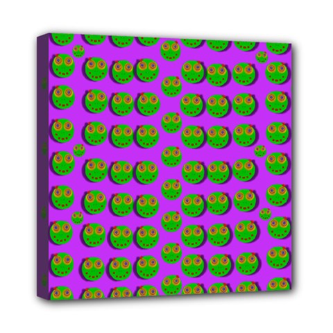 The Happy Eyes Of Freedom In Polka Dot Cartoon Pop Art Mini Canvas 8  X 8  (stretched) by pepitasart