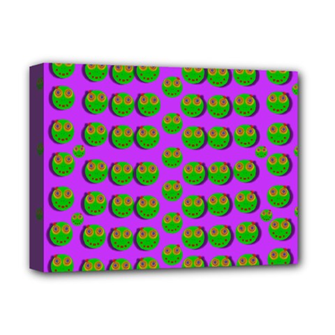 The Happy Eyes Of Freedom In Polka Dot Cartoon Pop Art Deluxe Canvas 16  X 12  (stretched)  by pepitasart