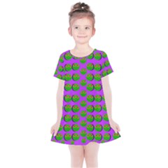 The Happy Eyes Of Freedom In Polka Dot Cartoon Pop Art Kids  Simple Cotton Dress by pepitasart