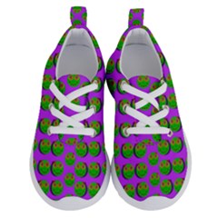 The Happy Eyes Of Freedom In Polka Dot Cartoon Pop Art Running Shoes by pepitasart