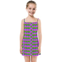 The Happy Eyes Of Freedom In Polka Dot Cartoon Pop Art Kids  Summer Sun Dress by pepitasart