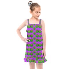 The Happy Eyes Of Freedom In Polka Dot Cartoon Pop Art Kids  Overall Dress by pepitasart