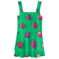 Strawberry Green Kids  Layered Skirt Swimsuit by WensdaiAmbrose