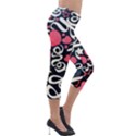 <3 I Love You <3 Lightweight Velour Capri Leggings  View4