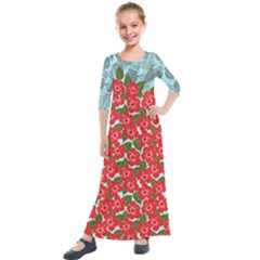  Kids  Quarter Sleeve Maxi Dress