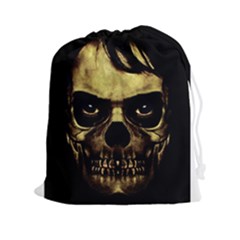 Angry Skull Monster Poster Drawstring Pouch (xxl) by dflcprints