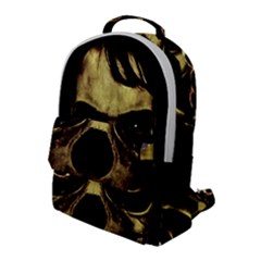 Angry Skull Monster Poster Flap Pocket Backpack (large)