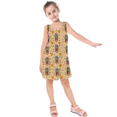 Sankta Lucia With Love And Candles In The Silent Night Kids  Sleeveless Dress by pepitasart