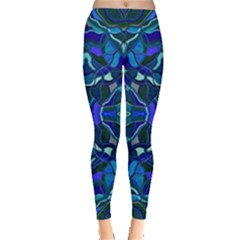 Abstract #8   I   Aqua Blues 6000 Leggings  by KesaliSkyeArt