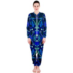 Abstract #8   I   Aqua Blues 6000 Onepiece Jumpsuit (ladies)  by KesaliSkyeArt