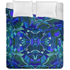 Abstract #8   I   Aqua Blues 6000 Duvet Cover Double Side (california King Size) by KesaliSkyeArt